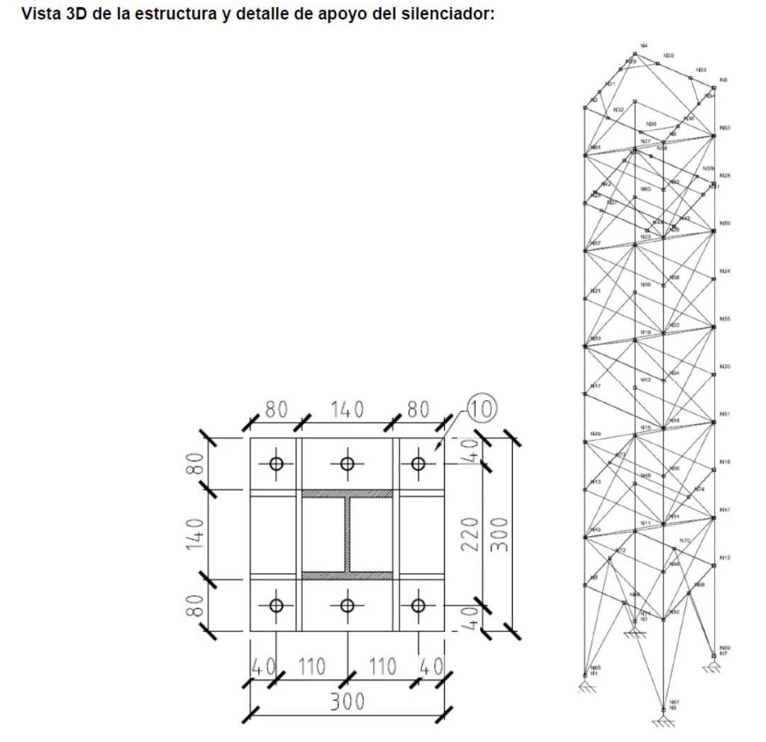 Torre de silenciador: Soporte de silenciador para compresor industrial